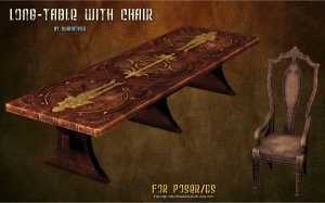 Long Table with Chair [Exclusive]