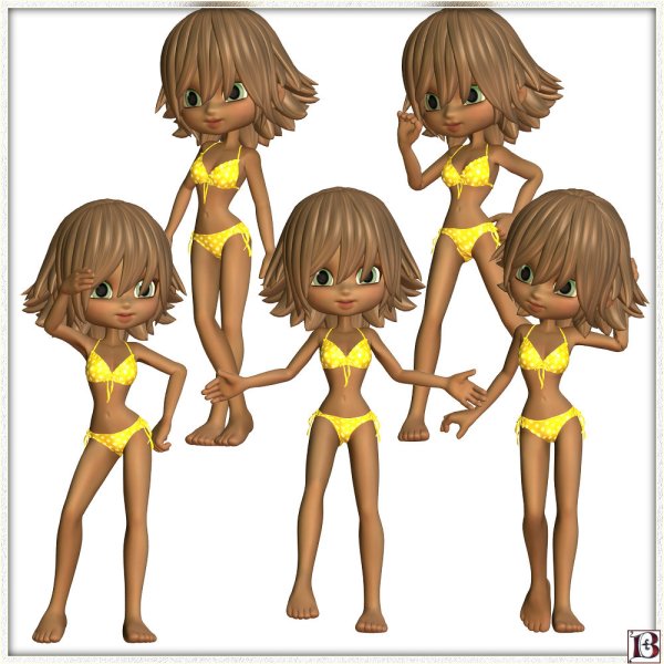   Cute Cookie Poses Set 2