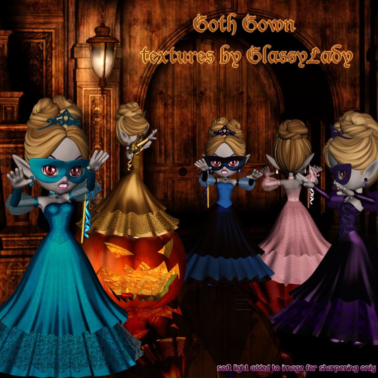   Satin and Lace Goth Gown